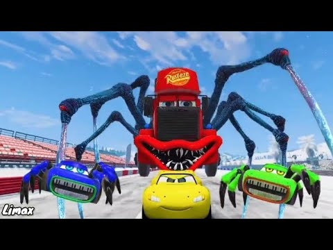 Lightning McQueen Monster Car Eater Compilation 35, Coffin Dance Song ...