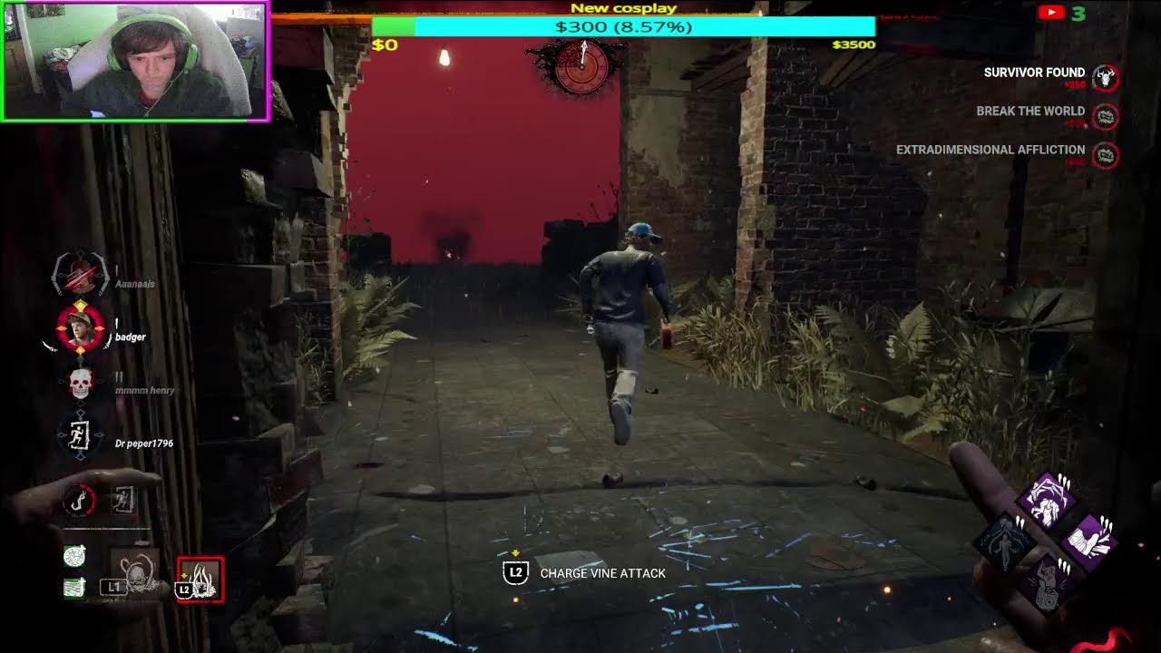 Dead by daylight (playing as stranger things characters while grinding the rift)