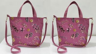 PERFECT HANDBAG | Ladies Handbag Cutting and Stitching | Tote bag sewing | Cloth bag making at home