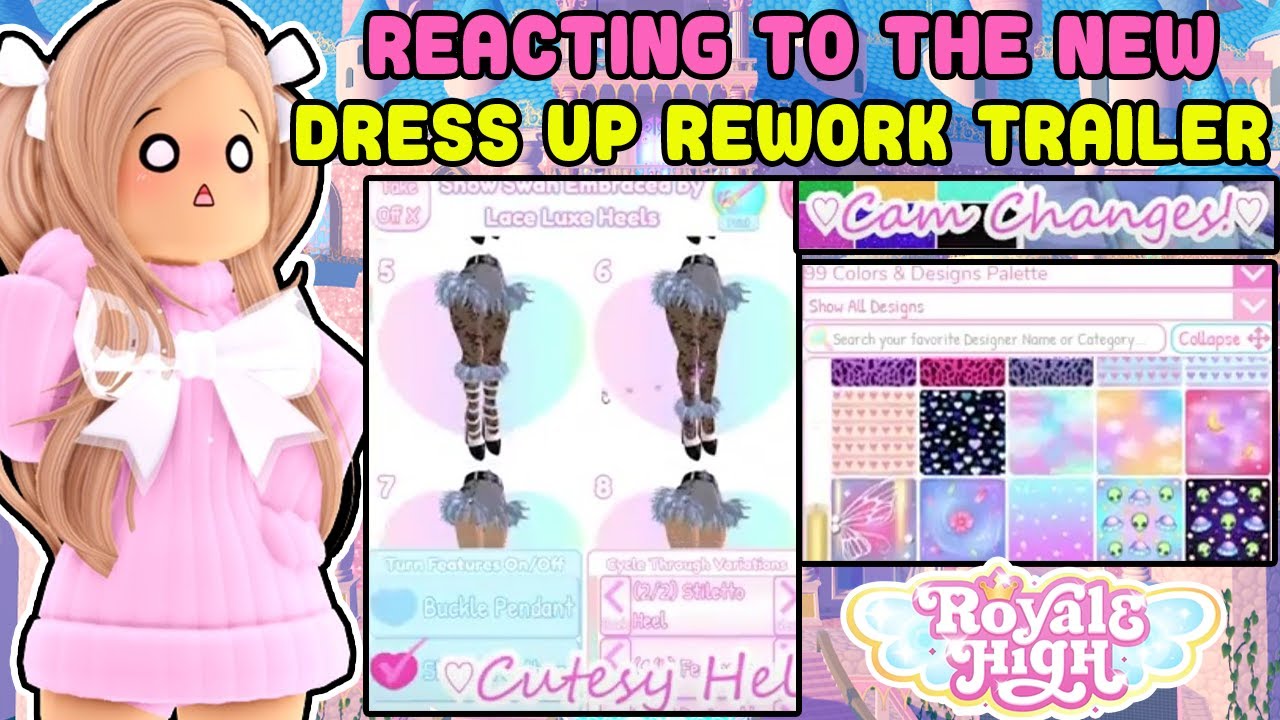 Royale High Reworks REACTING TO THE NEW Dress Up Rework Trailer For The Next Update For ...