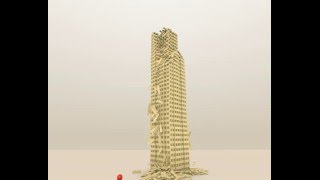 Blender 3D Physics - Highrise Demolition
