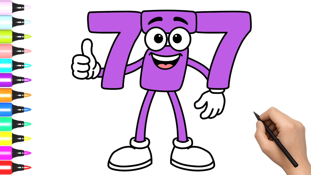 右脳左脳777 HOW TO DRAW NUMBER 777 BRAINROT - YouTube