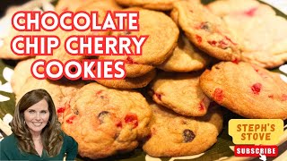 Chocolate Chip Cherry Cookies | Soft & Chewy Bakery-Style Cookies - Steph’s Stove 