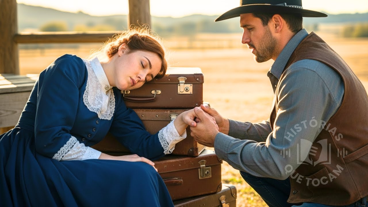 ELA ADORMECEU AO LADO DAS MALAS… ATÉ QUE O FAZENDEIRO A COLOCOU COM CUIDADO EM SUA CARROÇA
