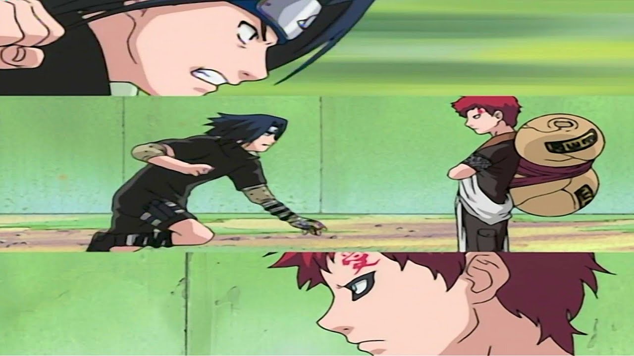 SASUKE VS GAARA - Sasuke mostra os resultados do treinamento com Kakashi e impressiona a todos!