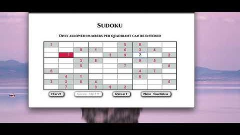 Sudoku created in React with backtracking algorithm.