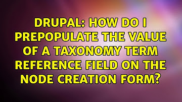 How do I prepopulate the value of a taxonomy term reference field on the node creation form?