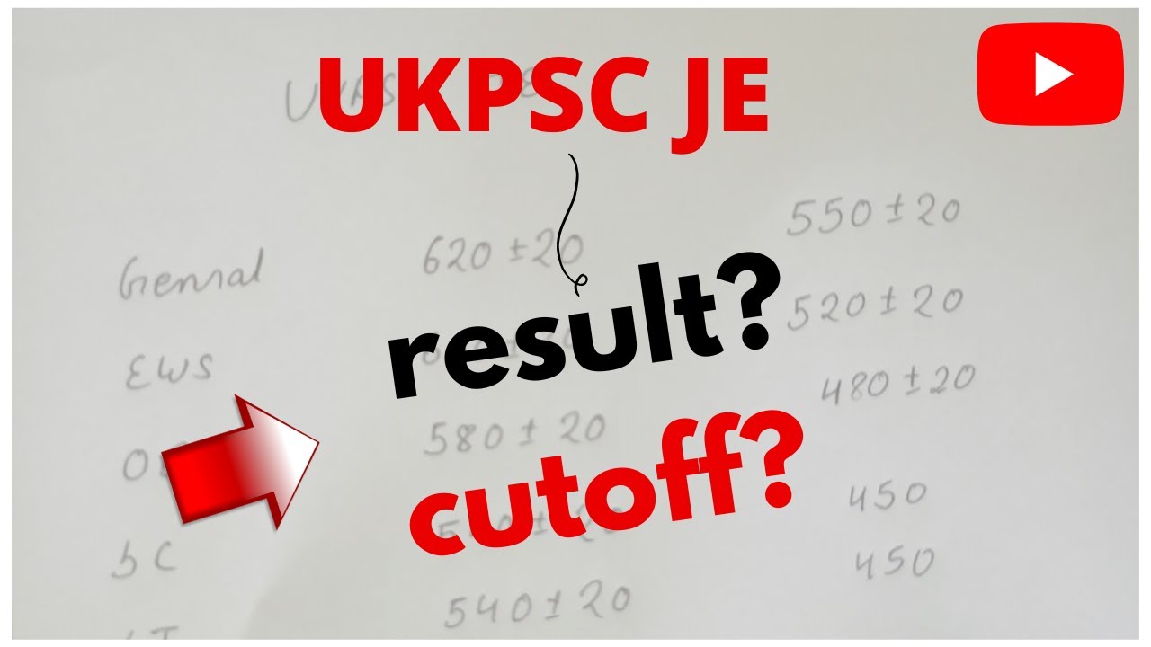 UKPSC JE cutoff and result update 