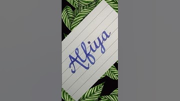 Alfiya name calligraphy #handwriting #shorts #ytshorts