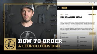 Ordering A Leupold CDS Dial