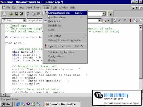 0304 Putting it all Together: Demo of complete program - Visual C++ Tutorial