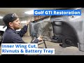 Fitting Inner Wing Cut, Rivnuts & Battery Tray - Golf Episode 28 Volkswagen Mk1 Golf GTI Resto