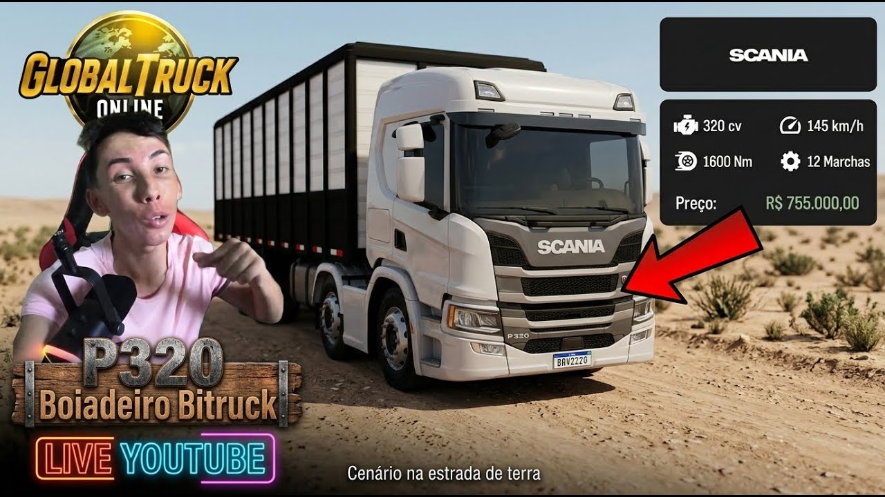 🛑 AO VIVO!  FINALMENTE COMPREI UM NOVO CAMINHÃO No Global Truck Online - P320 Bitruck R$755MIL