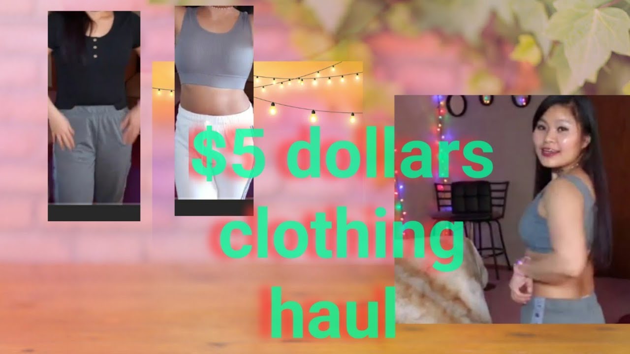 Try 5 dollar clothing haul YouTube