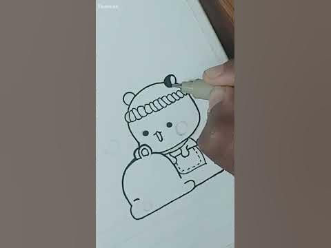 Bubu Dudu Drawing | Panda bear 🐼 🐻 using color pencils and alcohol ...