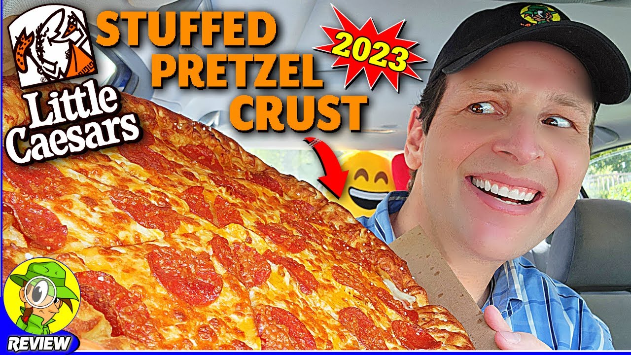 Little Caesars® STUFFED PRETZEL CRUST PIZZA 2023 Review 💪🧀🥨🍕 ⎮ It's