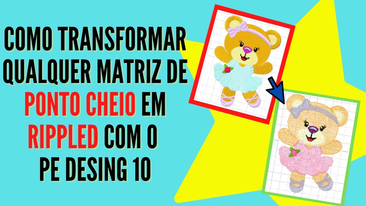 Como transformar qualquer matriz de Ponto Cheio em Ponto Rippled com o PE DESIGN 10