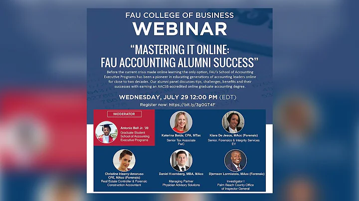 Mastering It Online: FAU Accounting Alumni Success