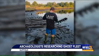 Archaeologists excavating, researching ‘ghost fleet’ in Nansemond River