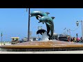 SANTA BARBARA DOLPHIN FAMILY SCULPTURE FOUNTAIN (4K)