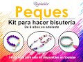 Clase 3, KIT PEQUES: Pulsera doble de cristal con borla.