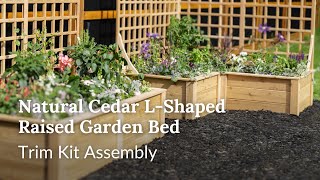 L-Shaped Natural Cedar Raised Garden Beds | Eartheasy.com