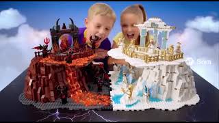 Sora 2 Ai - Lego Heaven Vs Hell Battle Set Ad In 90S Style Its A Parody, Not Real