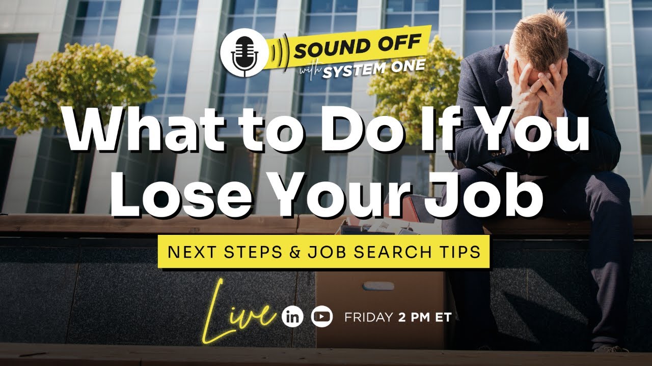 What to Do If You Lose Your Job