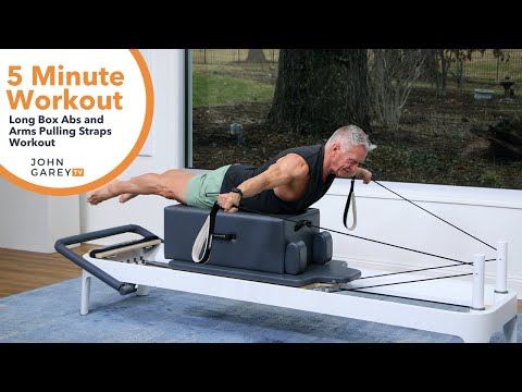 5 Minute Pilates Reformer  Long Box Abs and Arms Pulling Straps