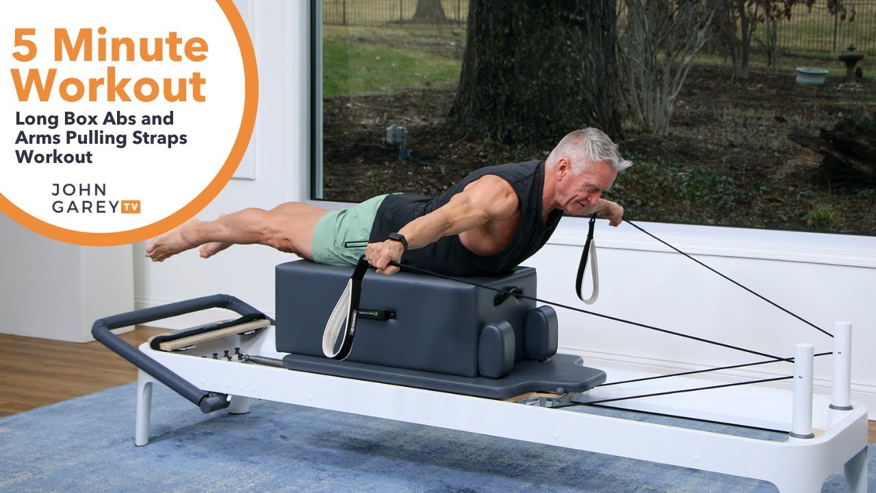 5 Minute Pilates Reformer, Long Box Abs and Arms Pulling Straps Workout