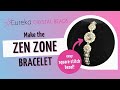 How to Bezel a Rivoli & a Round Bead w/ Square Stitch ?‍♀️ Zen Zone Bracelet Free Beading Tutorial