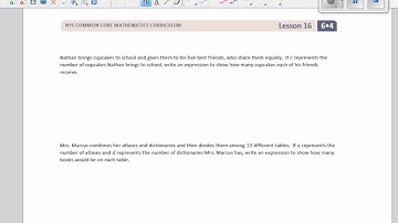 Math 6 Module 4 Lesson 16 Video