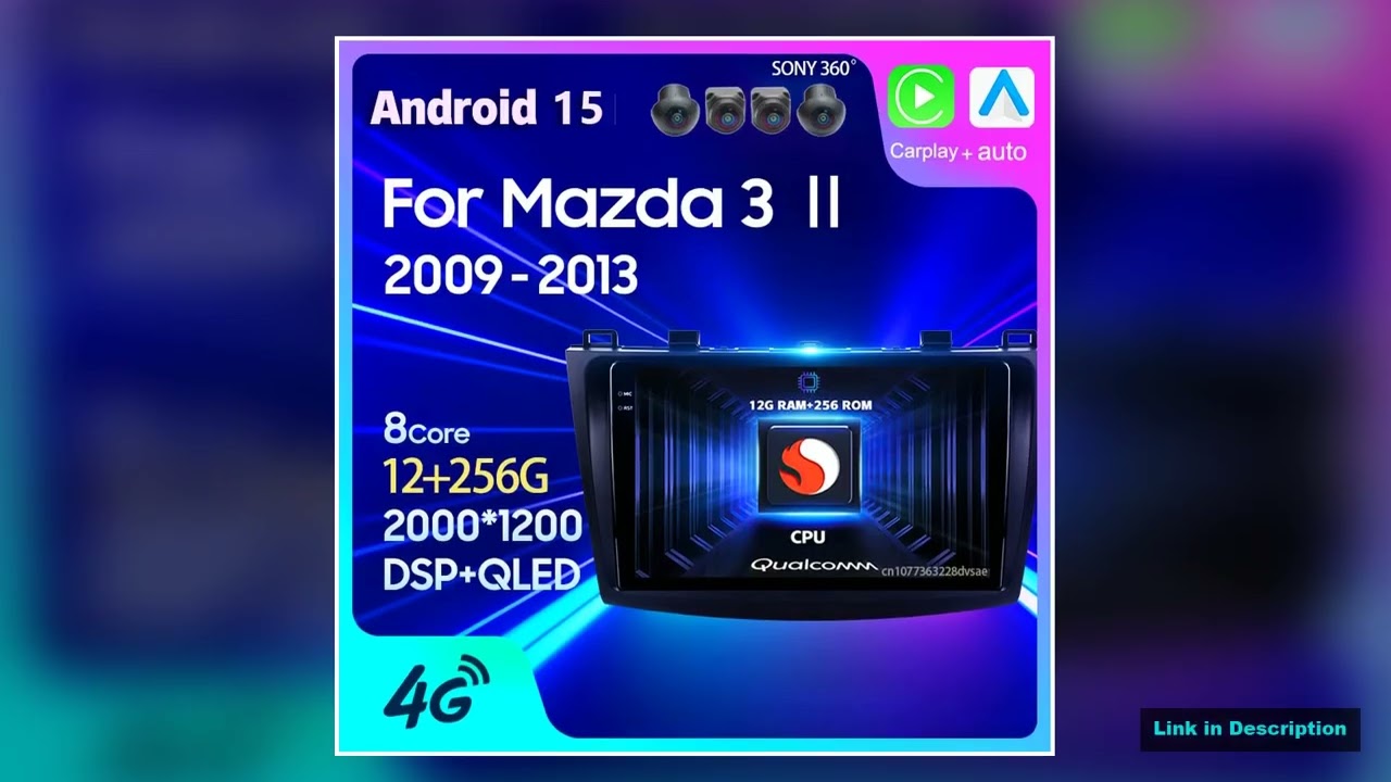 Android 15 Car Radio 8Core For Mazda 3 II For Mazda3 BL 2009 2010 2013 Carplay Auto Multimedia GPS