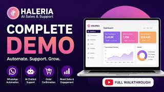 Complete Haleria AI Sales & Support Shopify App Demo | WhatsApp Automation & Order Confirmation