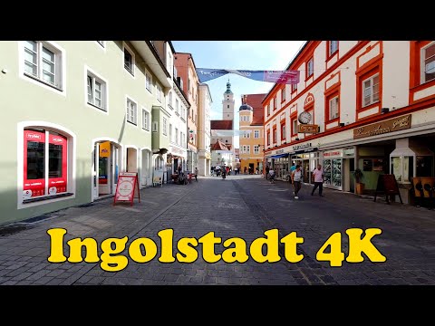 Ingolstadt, Germany. Walking tour [4K].