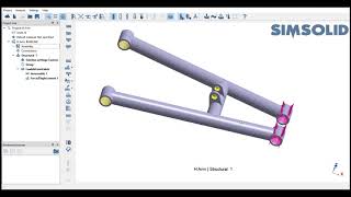 Static Structural Analysis of a Student Baja Car H Arm in Altair Simsolid