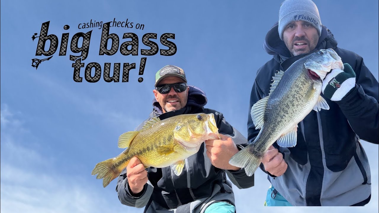 Two big bass helped me cash a big check on the Smith Mountain Lake Big bass Tour!