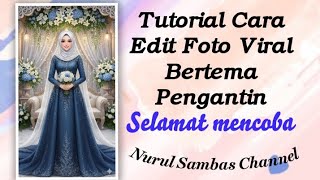 Tutorial Cara edit foto Bertema Wanita Pengantin Baru Warna nya bisa kalian ubah #viral #pengantin  screenshot 4