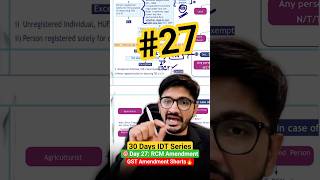 🎯Day 27: RCM Amendment | 30 Days GST Amendment Series🔥#Shorts #CA