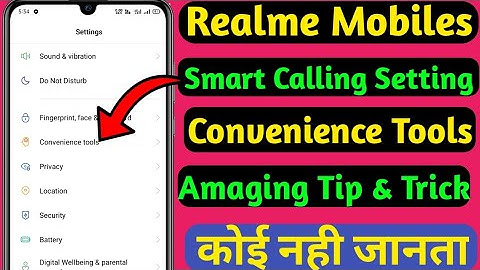 Realme Mobiles Smart Calls Setting//Realme mobile Convenience tools settings//realme 7 smart calling
