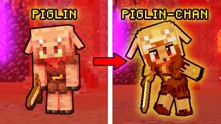 Piglin itu sebenernya Cewe Imut ! - Animasi Minecraft Indonesia