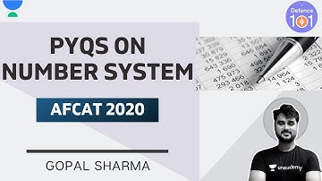 Previous Year Questions on Number System (PYQs) | AFCAT (2) 2020 | Gopal Sharma