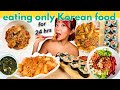 I cooked  ate only korean food for 24 hours vegan what i ate in a day korean food edition