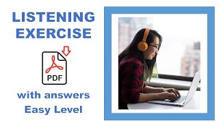 Easy Listening Test - Level A (EASY) + PDF - Listen and answer the questions - Easy English Lesson