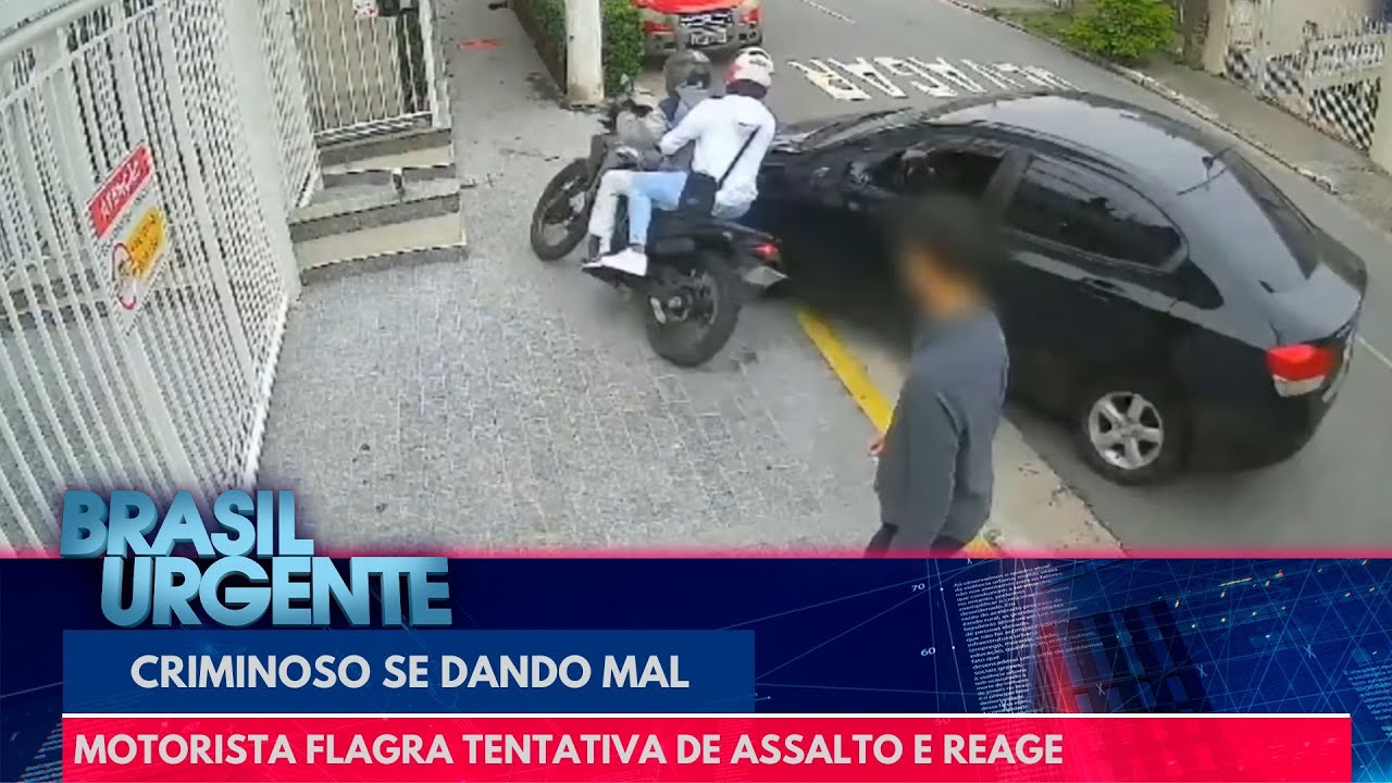 Motorista flagra assalto e reage: polícia caça os bandidos | Brasil Urgente