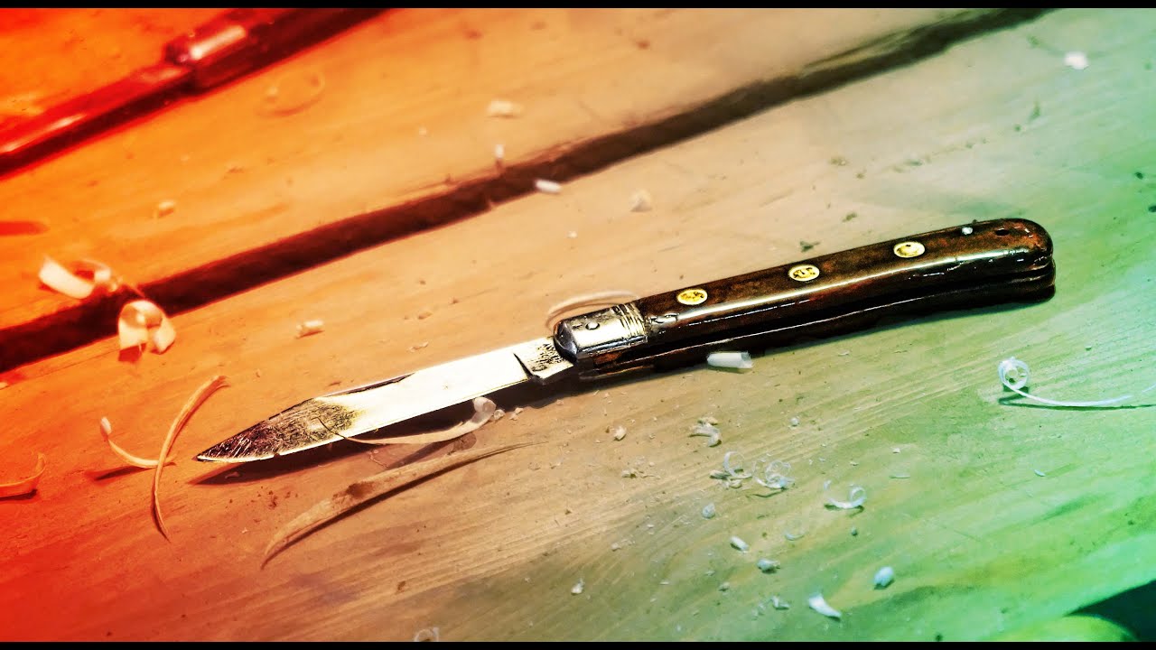 Small German pocket knife. Diy broken knife blade tip repair. Old