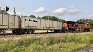 Trucks Shipped By Train Without Rail Cars!  Road Railer Hits The Diamond In Logansport, Indiana!  NS