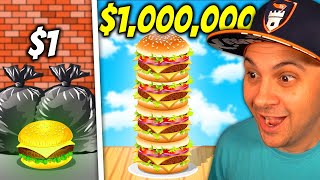 $1 vs. $1,000,000 BURGER In Burger Rush 3D screenshot 1