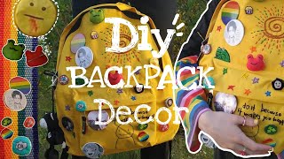 DIY: Как украсить рюкзак? ЗНАЧКИ и пины своими руками! Вышивка надписи и рисунков🔆