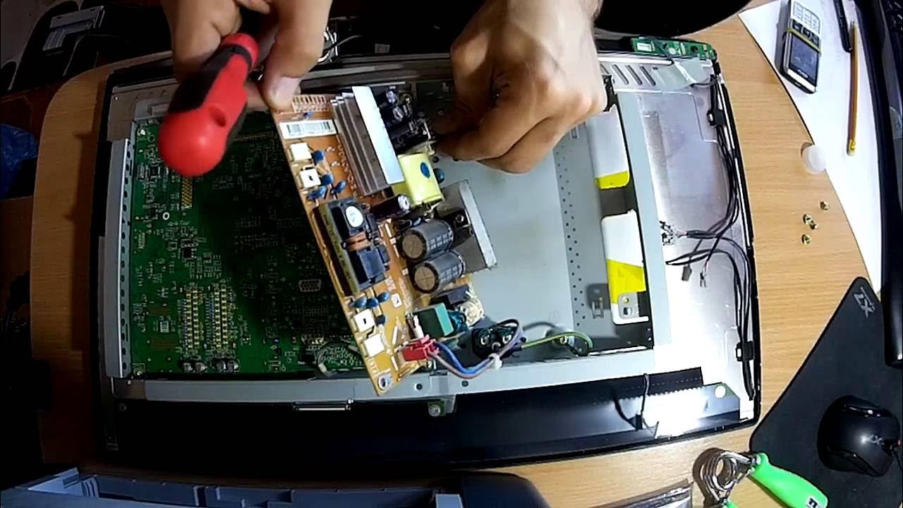 LG Flatron Repair (Faulty Capacitor) - YouTube